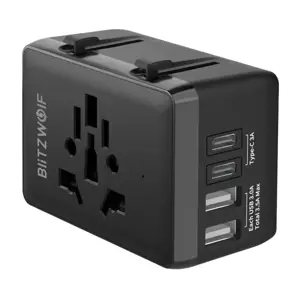 Blitzwolf BW-TA1 4-in-1 Travel Adapter 2xUSB + C + PD 20W