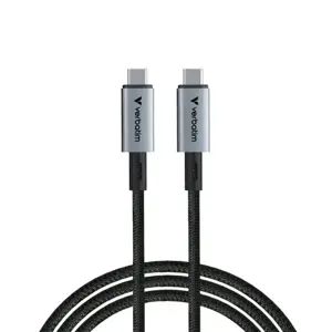 Verbatim 31847 Sync & Charge Kabelis USB-C į USB-C 240W 40Gbps 120cm, Pilka/Juoda