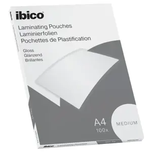 Laminavimo vokeliai Ibico Basics, A4, blizgūs, 80 mic, 100 vnt./pak.