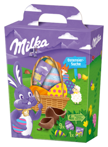 Šokaladinių saldainių rinkinys MILKA Egg Hunt Basket, 162 g