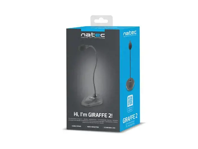 NATEC mikrofonas Giraffe 2 juodas