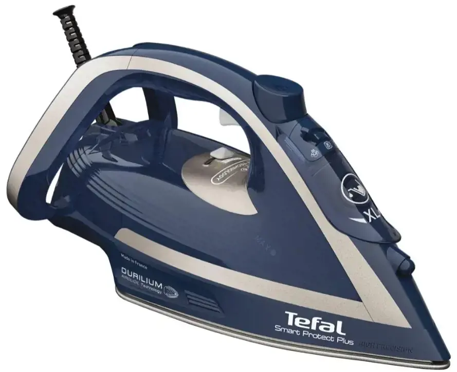 "Tefal Smart Protect Plus" FV6872, sausas ir garų lygintuvas, "Durilium AirGlide" padas, 2 m, 260 g/min, mėlynas, 40 g/min