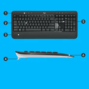 LOGITECH MK540 ADVANCED belaidės klaviatūros ir pelės derinys - US INT L - INTNL