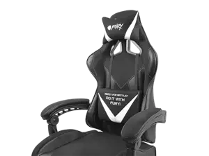 NATEC Fury žaidimų kėdė Avenger L juoda-balta