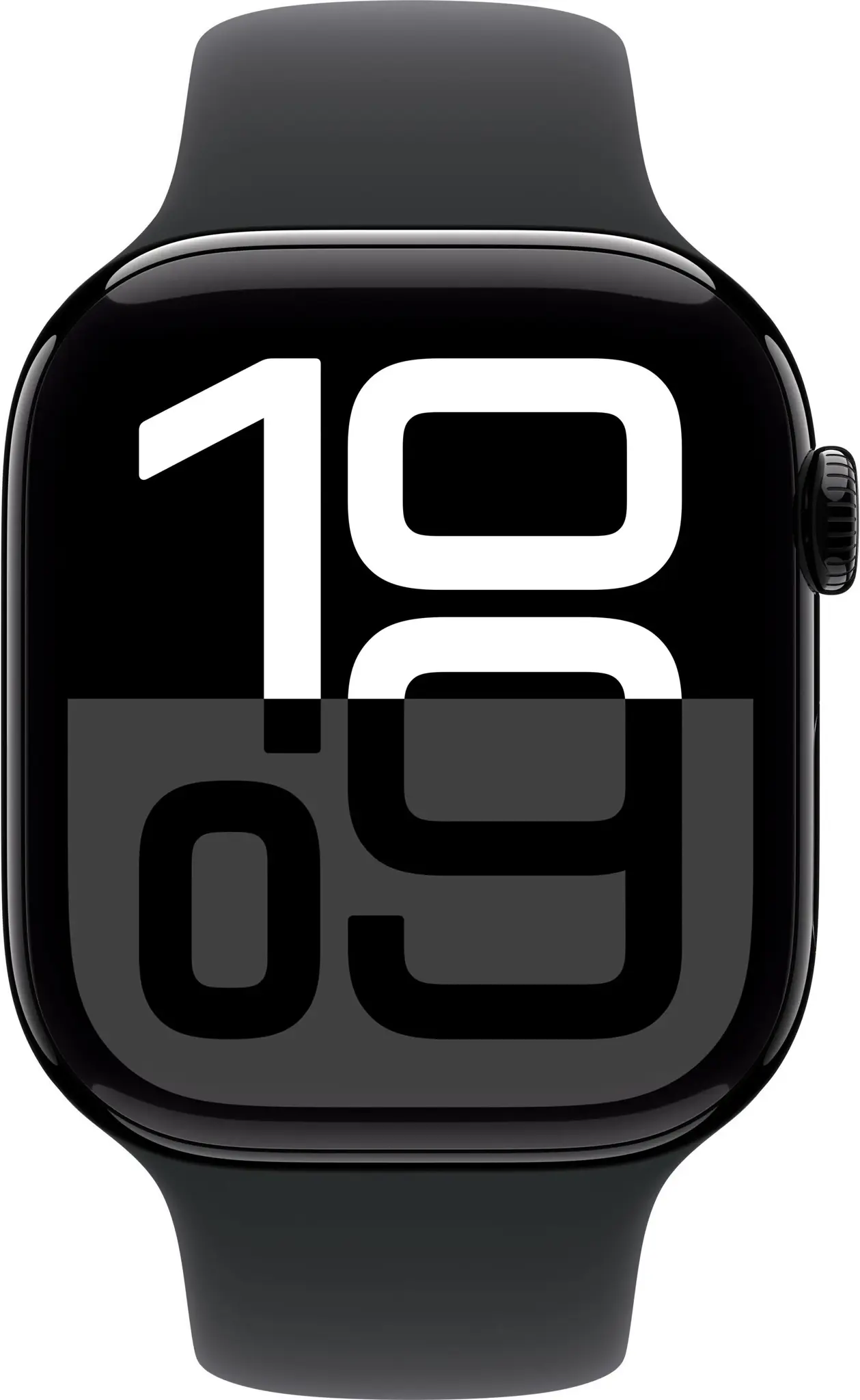 Apple Watch Series 10 GPS 46mm Jet Black Aluminium Case with Black Sport Band - S/M