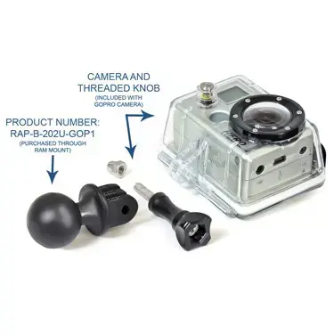 UNPKD. RAM GOPRO MONTAVIMO PAGRINDAS 1" DIA BA