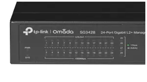 "TP-Link JetStream" 24 prievadų Gigabit L2 valdomas komutatorius su 4 SFP lizdais, valdomas, L2/L3, Gigabit Ethernet (10/100/1000), montuojamas į 1U stovą