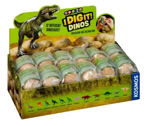 Kosmos I Dig It! Dino Eggs - Display (24 stuks - assorti), 5 yr(s), Dinosaur, Animal, Green
