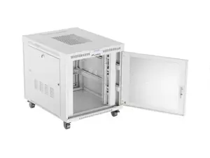 Free-standing rack cabinet 19" 15U 800x1000 grey perforated door LCD Lanberg (flat pack)