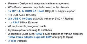 LENOVO USB-C DUAL DISPLAY TRAVEL DOCK W/O ADAPTER