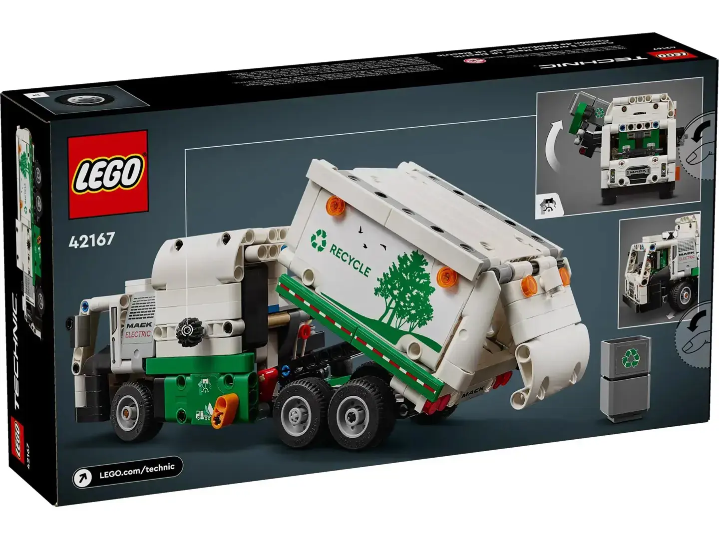 LEGO TECHNIC 42167 MACK LR ELECTRIC GARBAGE TRUCK