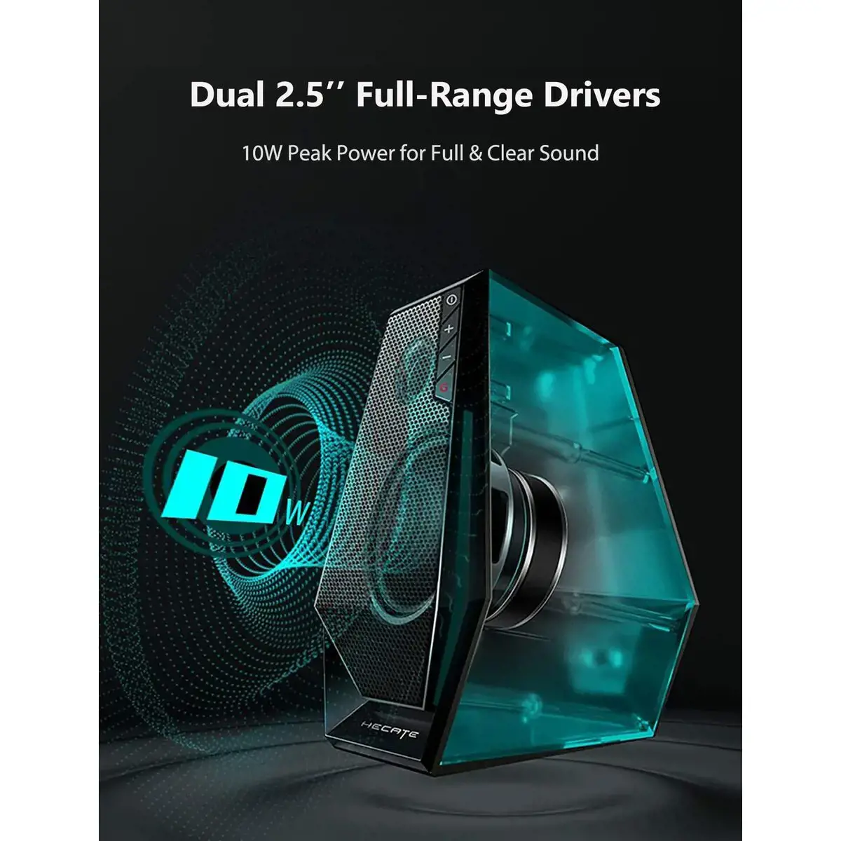 "Edifier" žaidimų stereogarsiakalbis G1500 "Bluetooth" / USB / 3,5 mm AUX, "Bluetooth" 5.3 versija, belaidis / laidinis, juodas