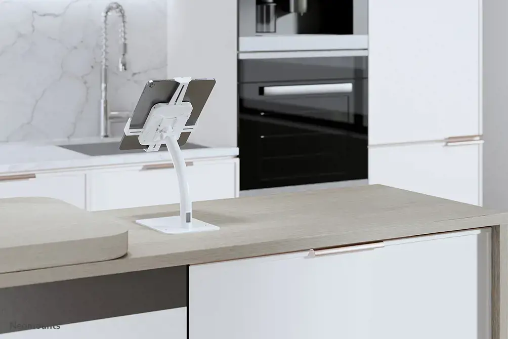 "Neomounts by Newstar" stalinis planšetinio kompiuterio laikiklis, Planšetinis kompiuteris/UMPC, Pasyvus laikiklis, Stalinis, Vidinis, Baltas