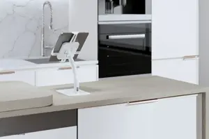 "Neomounts by Newstar" stalinis planšetinio kompiuterio laikiklis, Planšetinis kompiuteris/UMPC, Pasyvus laikiklis, Stalinis, Vidinis, Baltas