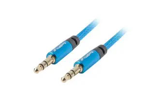 LANBERG CA-MJMJ-10CU-0010-BL "Lanberg Premium" garso kabelis "Mini jack" 3,5 mm 3 kontaktų, 1 m, mė…