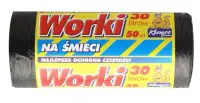 Šiukšlių maišai HD, 30 l, 6 mk., juodi, 50 vnt.