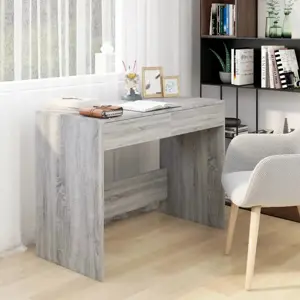 Rašomasis stalas, pilkas ąžuolo, 101x50x76,5cm, mediena