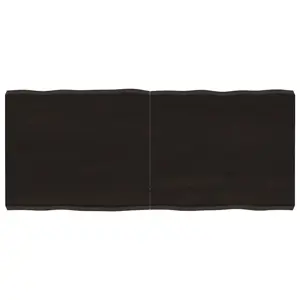 Stalviršis, tamsiai ruda, 140x60x(2-6) cm, medienos masyvas
