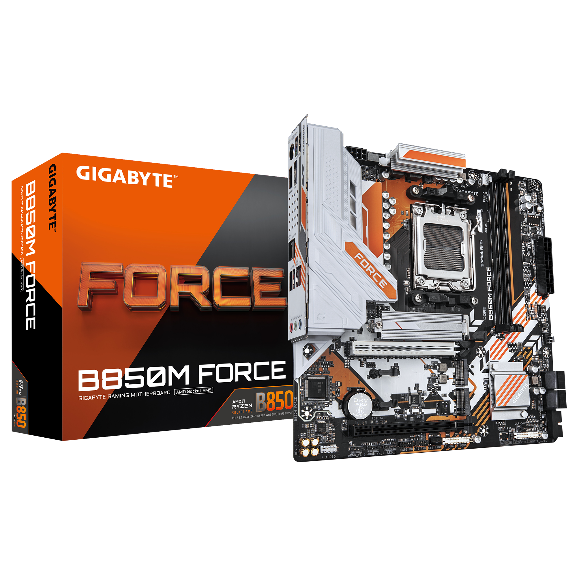 Mainboard GIGABYTE AMD B850 SAM5 Micro-ATX Memory DDR5 Memory slots 2 B850MFORCE