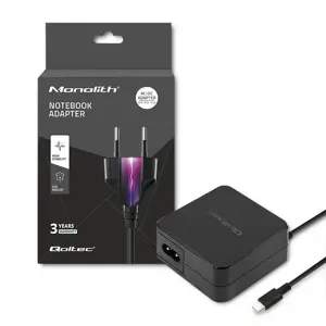 QOLTEC 51027 Įkroviklis 65W / 5-20,3V / 2-3,25A / C tipo USB / PD
