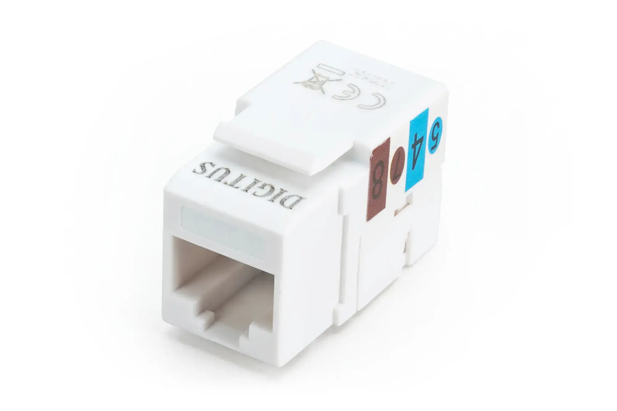 DIGITUS Keystone modulis Cat6 RJ45 neekranuotas kabelis, montuojamas per LSA juosteles, E klasė
