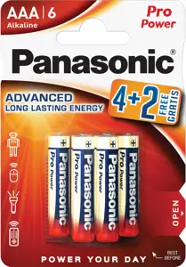 "Panasonic Pro Power" akumuliatorius LR03PPG/6B (4+2)