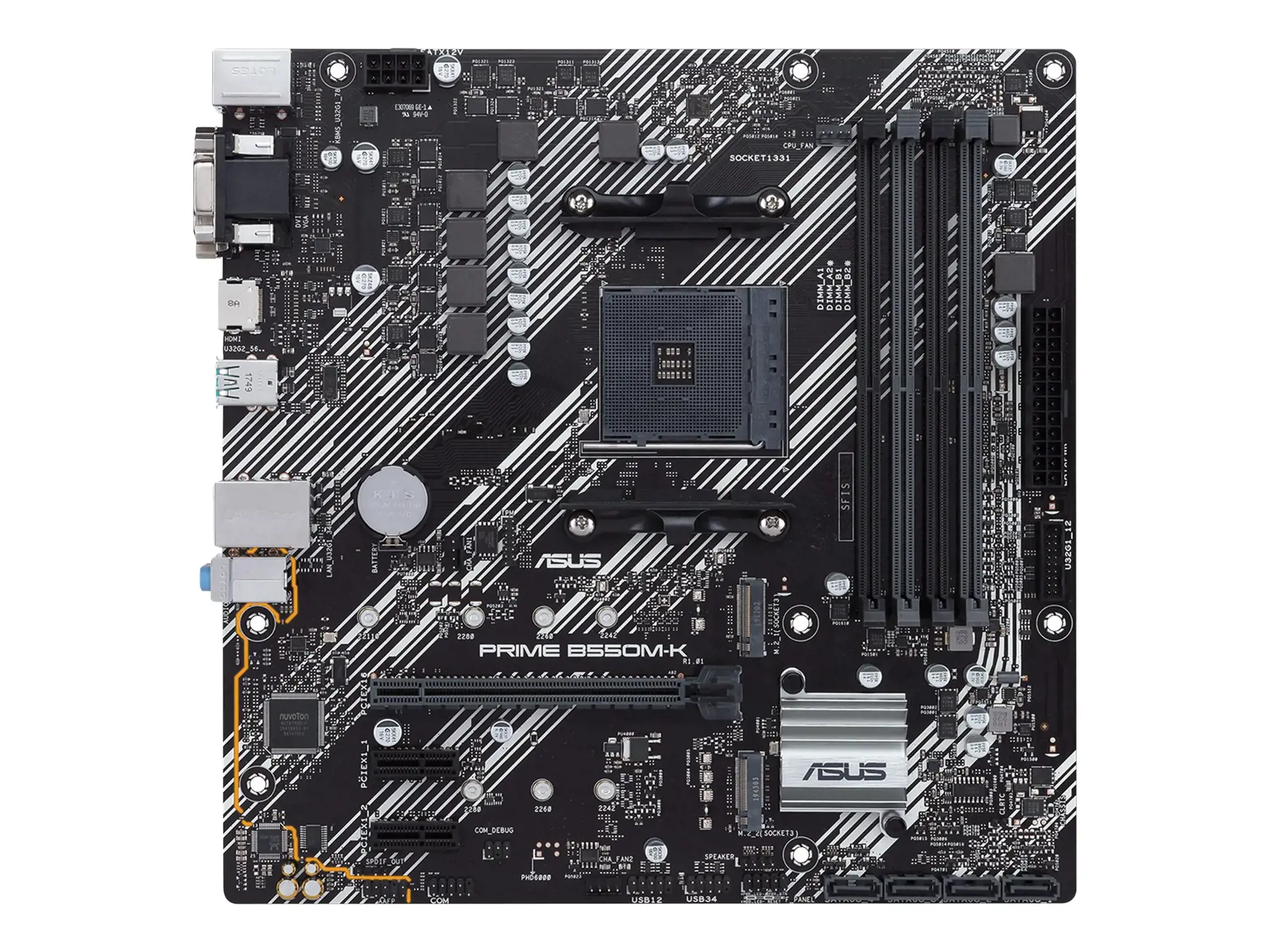 ASUS PRIME B550M-K, AMD, "Socket AM4", 3 kartos "AMD Ryzen™ 3", 3 kartos "AMD Ryzen 5", 3 kartos "AMD Ryzen™ 7", 3 kartos..., DDR4-SDRAM, 128 GB, DIMM