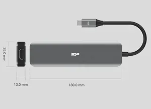 "SILICON POWER Boost SU20" stotelė 7in1 USB USB-C HDMI SD kortelė