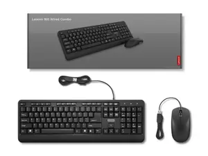 Lenovo | 160 Combo | Keyboard | Wired | Mouse included | US | Black