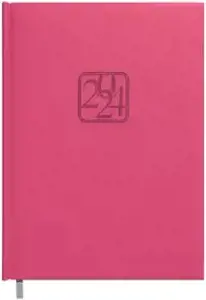 Darbo knyga-kalendorius 2024 m. A5, avietinė raudona sp.