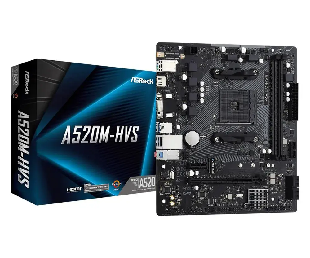 ASROCK A520M-HVS AM4 2xDDR4 mATX MB