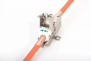 DIGITUS Lauko užbaigimo jungtis CAT 6A 500 MHz, skirta AWG 22-26, visiškai ekranuota, su keystone konstrukcija 26x35x80 mm