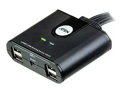 ATEN 4 prievadų USB 2.0 periferinių įrenginių bendrinimo įrenginys, juodas