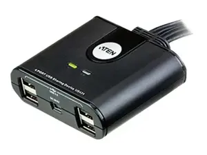 ATEN 4 prievadų USB 2.0 periferinių įrenginių bendrinimo įrenginys, juodas