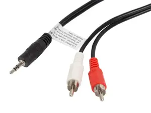 LANBERG CA-MJRC-10CC-0015-BK Lanberg stereo garso kabelis Mini Jack 3,5 mm (M)->2x RCA Cinch 1,5 m