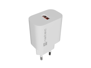WALL CHARGER NATEC RIBERA 1X USB-A 18W WHITE