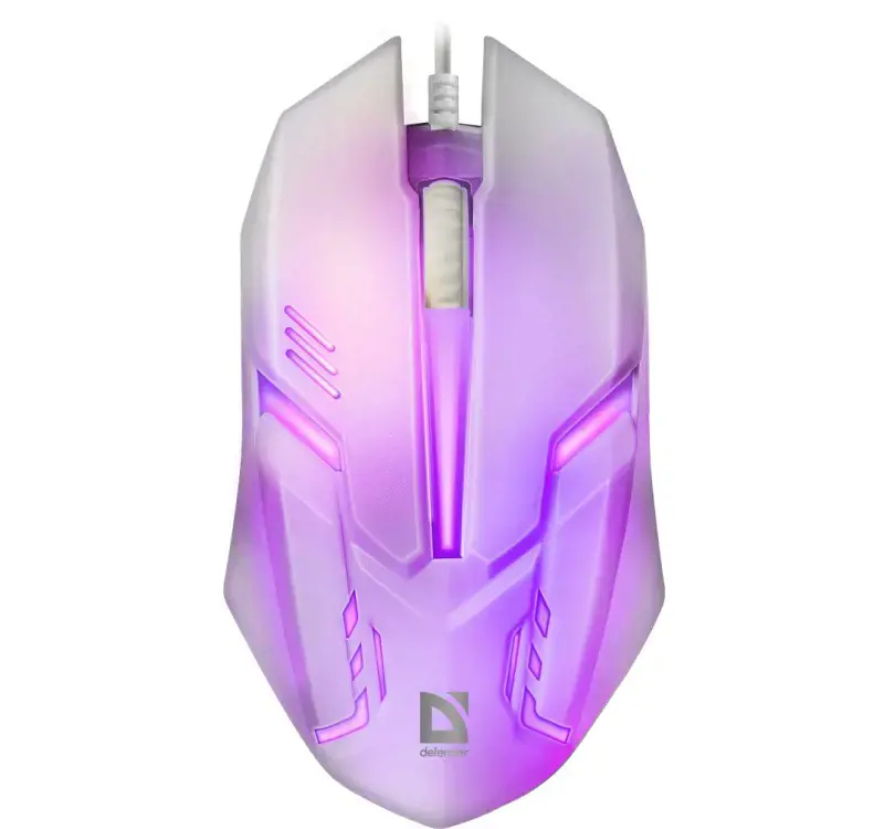 PELĖ DEFENDER CYBER MB-560L BALTA 7 SPALVŲ APŠVIETIMAS