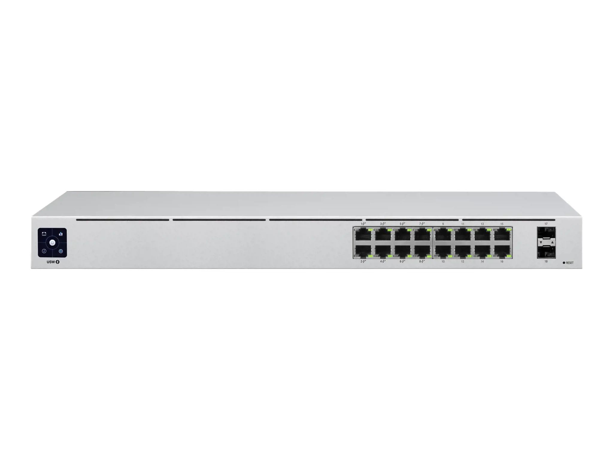 UBIQUITI USW-16-POE Ubiquiti USW-16-POE Gen2 16 prievadų + 2xSFP Gigabit PoE+ UniFi komutatorius