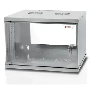Techly Wall Rack Cabinet 19 6U prof. 450 Grey Assembled" I-CASE EL-1006G45, Wall mounted rack, 6U, …