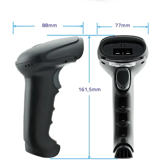 QOLTEC 50866 Brūkšninių kodų skaitytuvas 1D CCD USB juodas