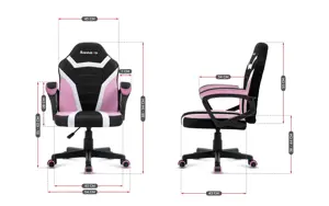 Vaikiška žaidimų kėdė HZ-Ranger 1.0 rožinės spalvos tinkleliu