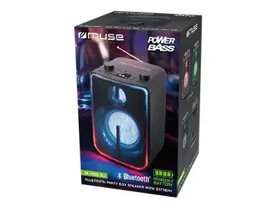 "Muse Bluetooth Party Box" garsiakalbis su akumuliatoriumi M-1802DJ 60 W, belaidis ryšys, juodas, "Bluetooth