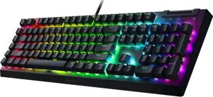 "Razer BlackWidow V4 X" mechaninė žaidimų klaviatūra, žalias jungiklis, šiaurietiškas išdėstymas, laidinė, juoda