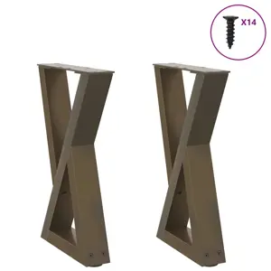 Kavos staliuko kojelės, 2 vnt., natūralus plienas, 28x(42-43,3) cm, plienas