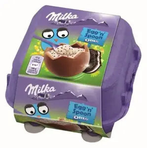 Šokoladiniai kiaušiniai MILKA su Oreo ir šaukšteliu, 128 g