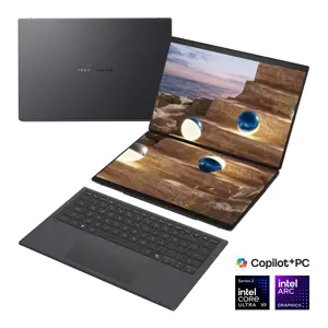 Nešiojamas kompiuteris ASUS Zenbook Duo UX8407AA-SN066W, 378H, 2 TB, 14 Coliai, Windows 11 Pro