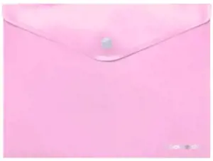 Aplankas-vokelis su spaude CoolPack, A4, plastikinis, pastelinis rožinis