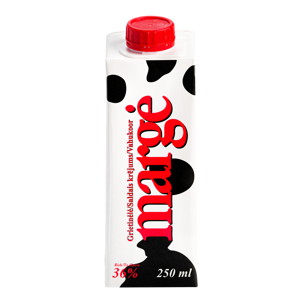 Grietinėlė MARGĖ, 36%, 250 ml