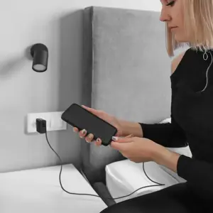 "Super Quick PD" įkroviklis | 1xUSB-C | 1xUSB | 65W | 5-20V | 1,5-3,25A | Juoda