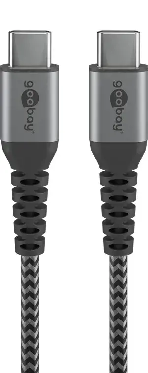 Goobay | USB-C  to USB-C  Textile Cable with Metal Plugs | 49302 | USB-C to USB-C USB-C male | USB-C male